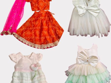 Combo of BABYTEEN  Frocks & LIL PEACOCK Lehenga Choli Discount