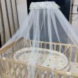 BABYHUG Kelly Wooden Crib Cot with Detachable Basinet and Mosquito Net, Dimensions - H116×L88 cm Supply