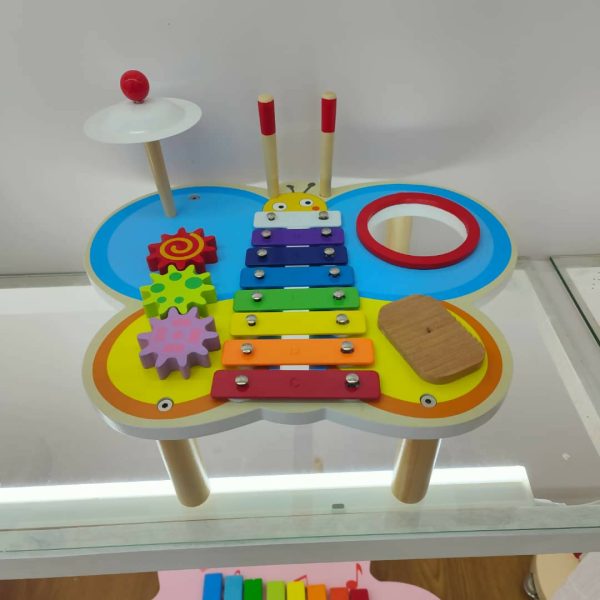 5 In 1 Wooden Music Center  Table | Xylophone Instrument Toy Cheap