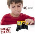 Auto Rickshaw Toy for Kids Pull Back Action Mini Auto Rickshaw Mini for Kids (Black, Yellow) ( Pack of 1) Discount