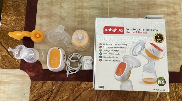 BABYHUG Portable 2 in 1 Electric & Manual Breast Pump Online Sale