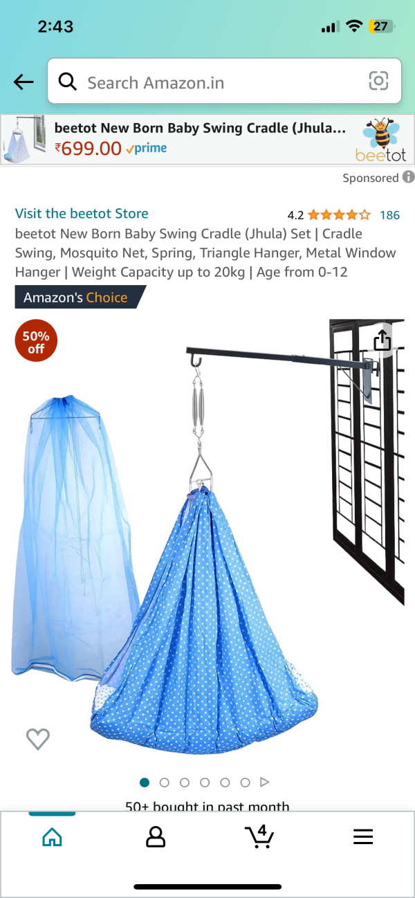 Baby Hammock window support bar Sale